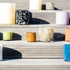 Calore tealight holder XS 10 cm, Multi (yellow-green-pink)