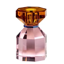 Candle holder 11 cm, Pink-orange