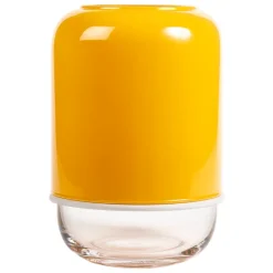 Capsule adjustable vase 18-28 cm, gold-clear