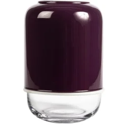 Capsule adjustable vase 18-28 cm, purple-clear