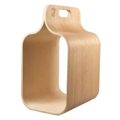 Carrier newspaper holder, Oak