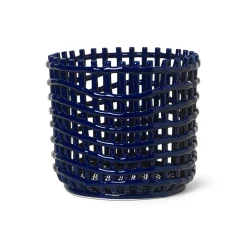 Ceramic braided basket Ø23.5 cm, blue