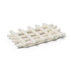 Ceramic soap dish 10x14.5 cm, Off-white