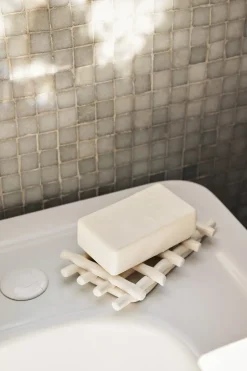 Ceramic soap dish 10x14.5 cm, Off-white