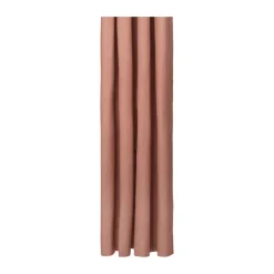 Chambray shower curtain, Brown clay