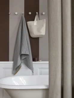 Chambray shower curtain, Sand