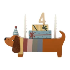 Charlie Birthday decoration 28 cm, Brown-multi