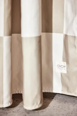 Chess shower curtain 180x180 cm, Clay-offwhite