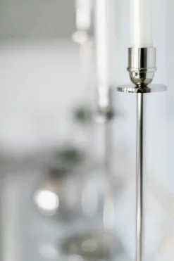 Chiaro Di Luna candle sticks 30 cm, Nickel-plated brass