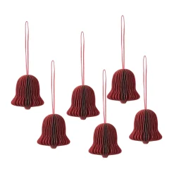 Chime bell Christmas tree decoration, Pompeian red