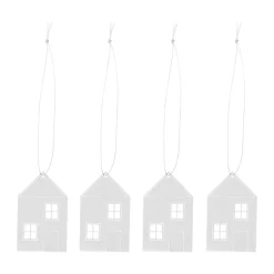 Christmas deco Town house 6 cm, Stainless steel