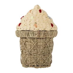 Cillie basket with lid 28x41 cm, Natural