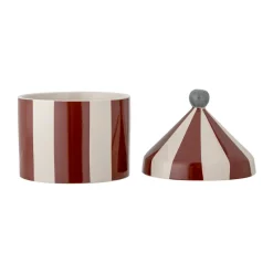 Cimmi jar with lid, Red