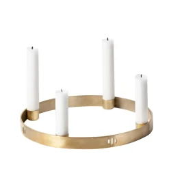 Circle brass candleholder, small