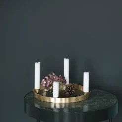 Circle brass candleholder, small