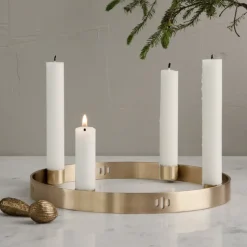 Circle brass candleholder, small