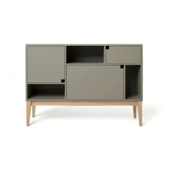 Citti 6x3 cabinet, Mole grey-stand in oak matt lacquered