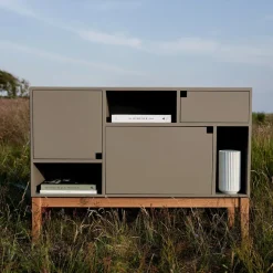 Citti 6x3 cabinet, Mole grey-stand in oak matt lacquered