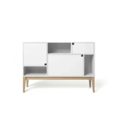 Citti 6x3 cabinet, White. stand in oak matt lacquered