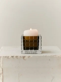 City lights 1 candle holder, Olive