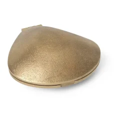 Clam candle holder, Brass