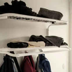 Classic 650 hat shelf, Black/black, 2 levels, 60 cm