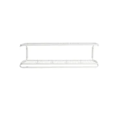 Classic 650 hat shelf, White/white, 2 levels, 100 cm