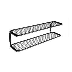 Classic 650 shoe shelf, Black/chrome, 2 levels, 100 cm