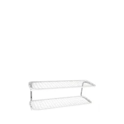 Classic 650 shoe shelf, White/chrome, 2 levels, 70 cm