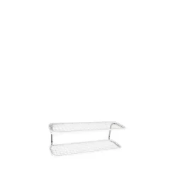Classic 650 shoe shelf, White/chrome, 2 levels, 60 cm