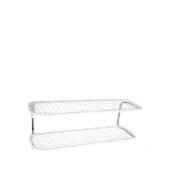 Classic 650 shoe shelf, White/chrome, 2 levels, 100 cm