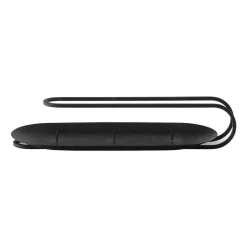 Clip candlestick for 3 candles 5 cm, Black