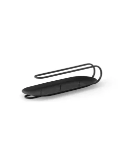 Clip candlestick for 3 candles 5 cm, Black