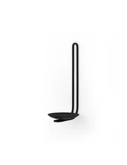 Clip tealight holder wall 20 cm, Black