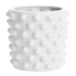 Cloudy flower pot matte white, mini