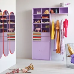 COAT hat shelf with clothes rails, Graphic 100, incl. suspension
