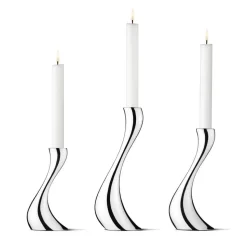 Cobra candleholder 3-pack, stainless steel