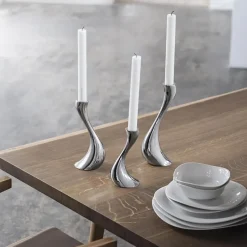 Cobra candleholder 3-pack, stainless steel