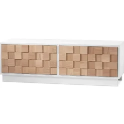 Collect 2016 media bench, White oiled oak-white