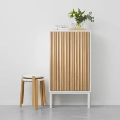 Collect cabinet 2013 oak, White leg