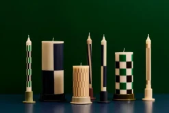 Column Candle block candle small 15 cm, Cream-sand