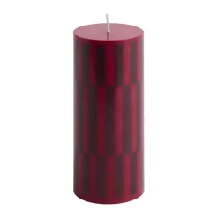 Column Candle block candle small 15 cm, Wine-bordeaux