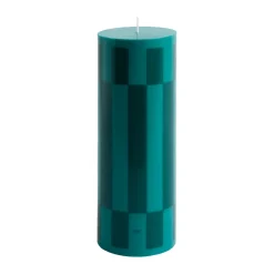 Column Candle block candle large 25 cm, Green-dark green