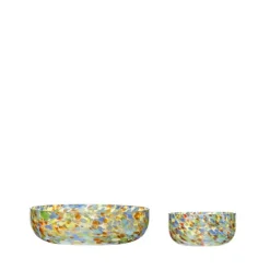 Confetti bowls 2-pack, Yellow-blue-orange