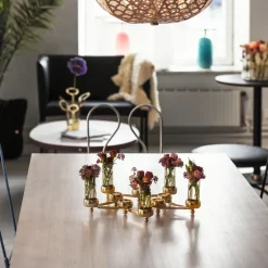 Constella candle holder large, brass