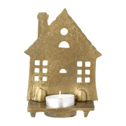 Crista tealight holder 6x14 cm, Brass