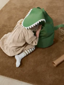 Crocodile storage basket 30x50 cm, Artichoke green