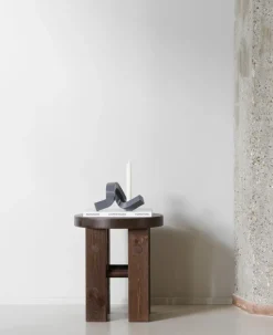 Crooked candle holder 1, Grey