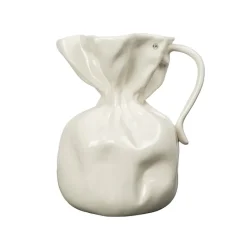 Crumple vase, white