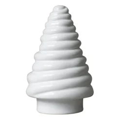 Curl tree decorative spruce 13 cm, Shiny white